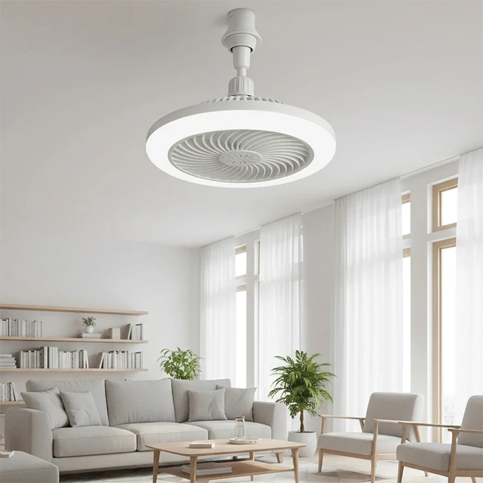 Ανεμιστήρας οροφής με LED φως E27 25εκ DICTRO LUX (Λευκός) - MPN 180084