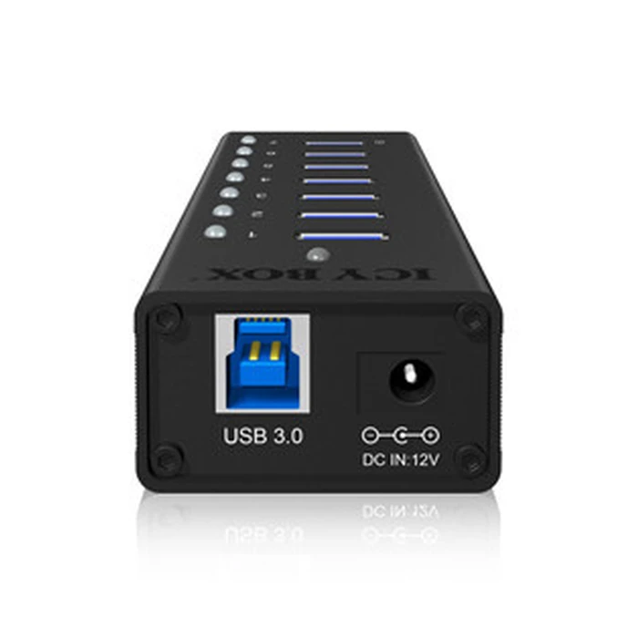 USB Hub IcyBox IB-AC618 USB 3.0 Aluminium 7 Θυρών