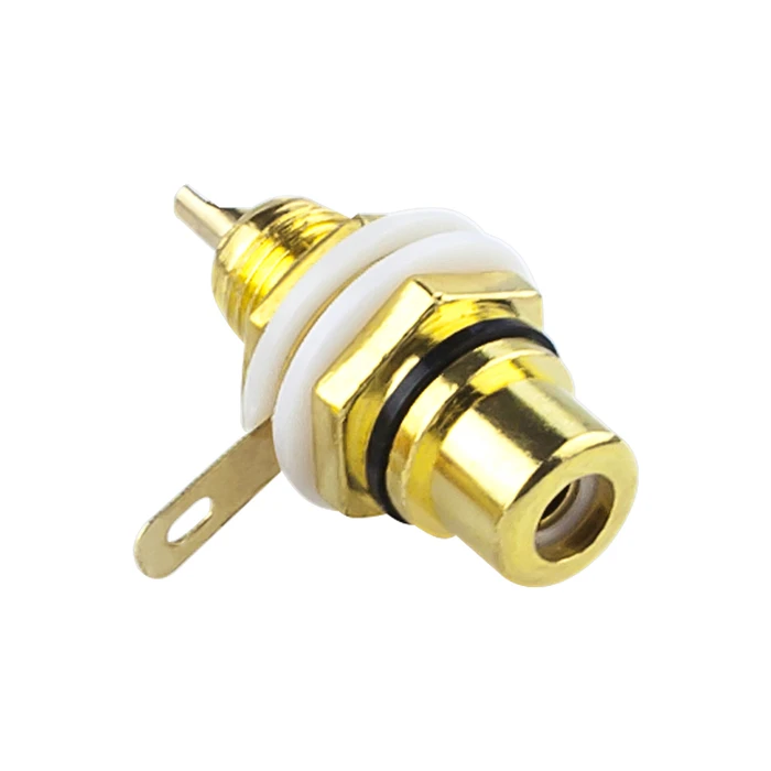 RCA chassis connector gold-black