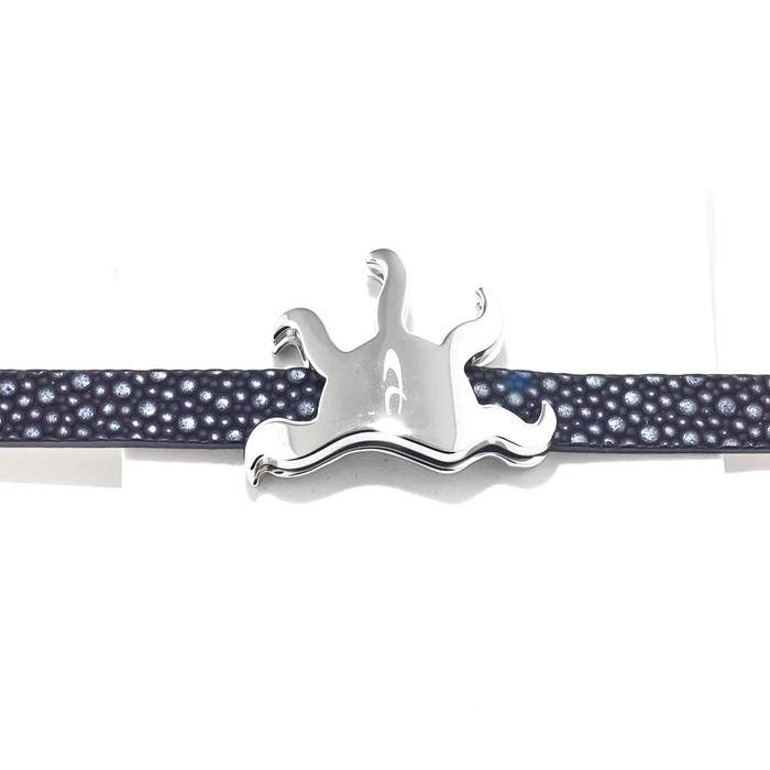 Βραχιόλι Unisex Chronotech 1820060107 (19cm) Δερμάτινο Black