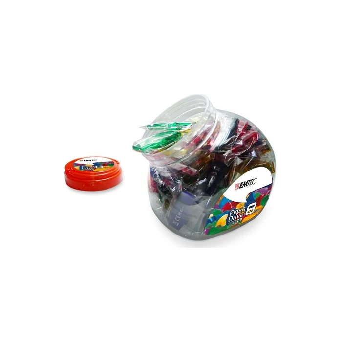 Emtec USB2.0 C410 8GB Candy Jar - 80 pcs (ECMMD8GC410JAR80)