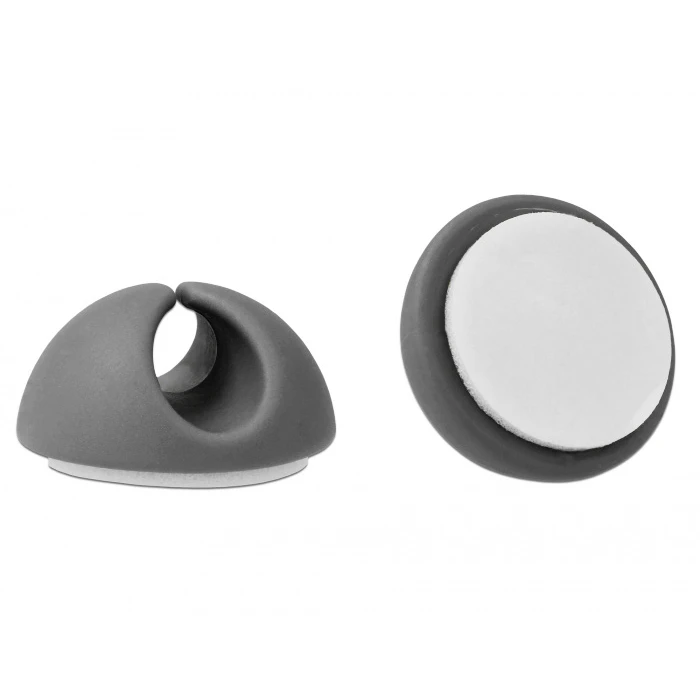 Οργανωτής Καλωδίων Delock Σιλικόνης 18291, 6.5mm, γκρι-λευκό, TPR 6τμχ