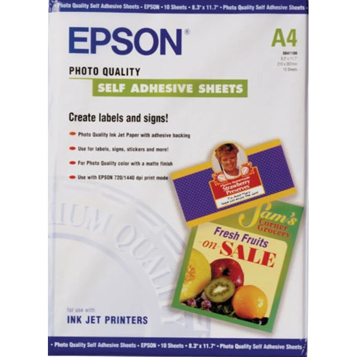 Φωτογραφικό Χαρτί Epson Photo Quality Self Adhesive C13S041106