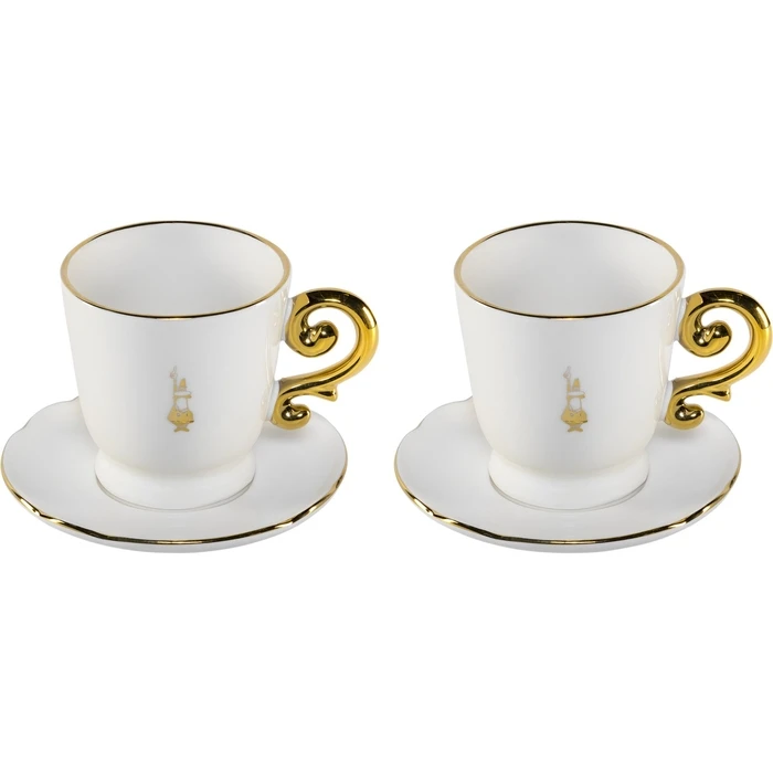 Bialetti Porcelain Gold Coffee Cup Set, 2 pcs