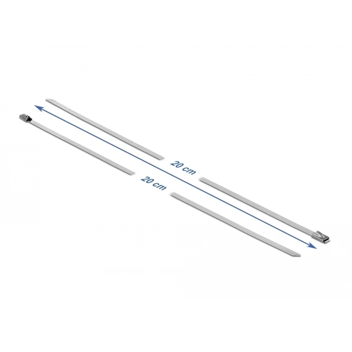 Δεματικά Καλωδίων Delock μεταλλικός σφιγκτήρας 18631, 200x4.6mm, 20τμχ