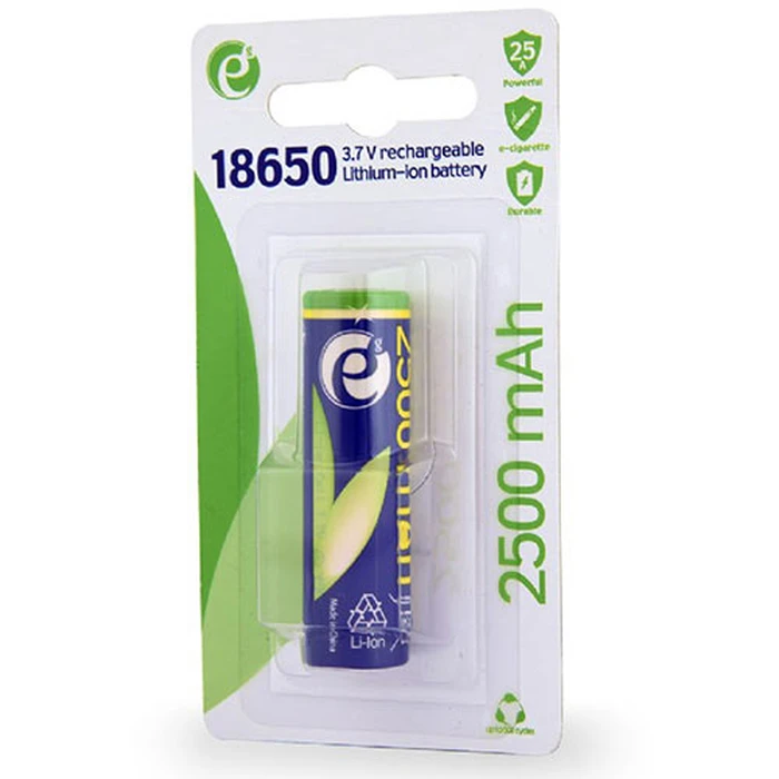 Επαναφορτιζόμενη Μπαταρία Energenie E-Cigarette LITHIUM-ION 18650 10C 2500MAH
