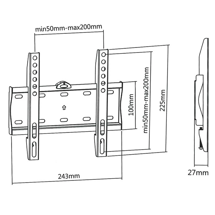 Βάση Τηλεόρασης Superior 23-42 Fixed Extra Slim Wall Mount