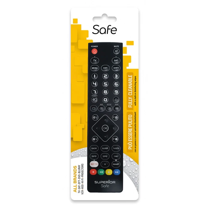 Τηλεχειριστήριο Τηλεόρασης Superior SLIM SAFE 2in1 Black
