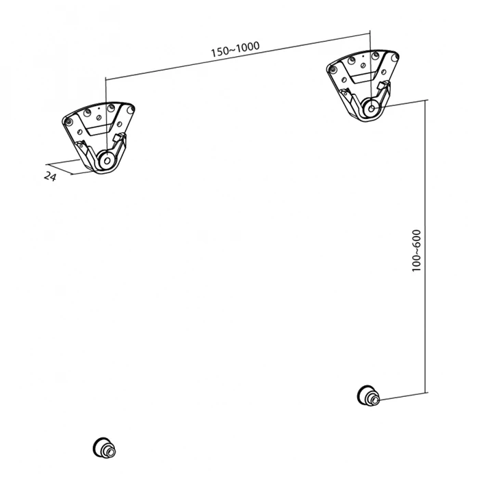 SUPERIOR 32"-100" Pro Ultra-Slim Flat TV Wall Mount (Model 188-0089)
