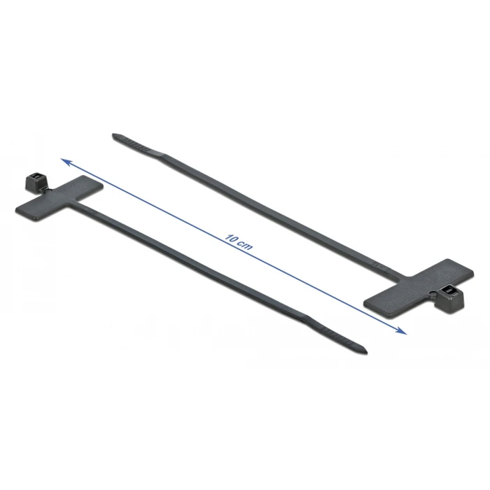 Δεματικά Καλωδίων Delock 18958 με ετικέτα, 100x2.5mm, μαύρα, 10τμχ