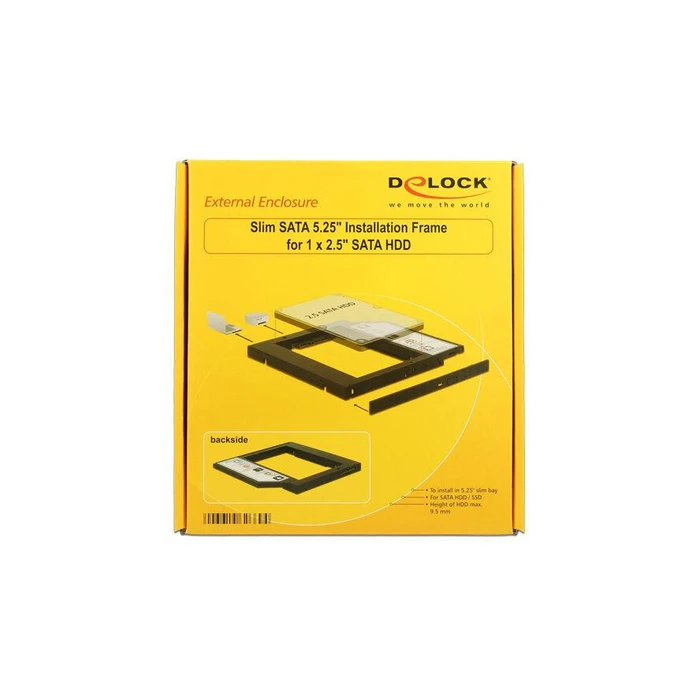 Πλαίσιο Για Σκληρούς Δίσκους Delock 5 25 Slim SATA HDD 9 5mm