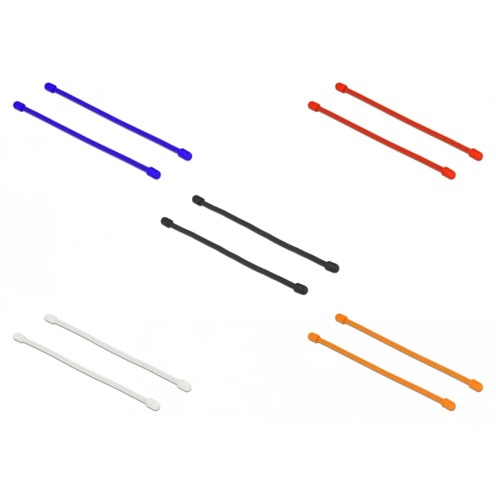 Δεματικά Καλωδίων Delock 18972, εύκαμπτα, 250x4mm, χρωματιστά, 10τμχ