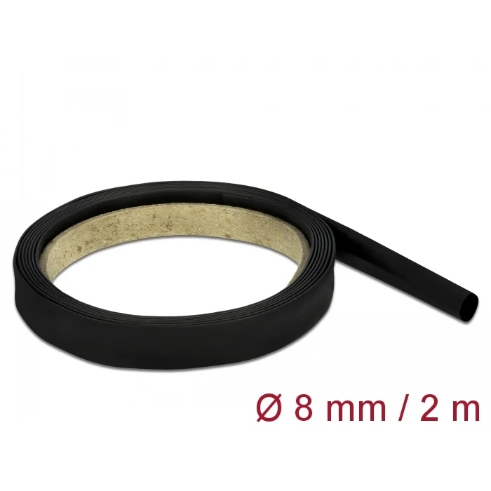 Θερμοσυστελλόμενο Καλώδιο Delock μονωτικό 18980, 2mx8mm, 2:1 μαύρο