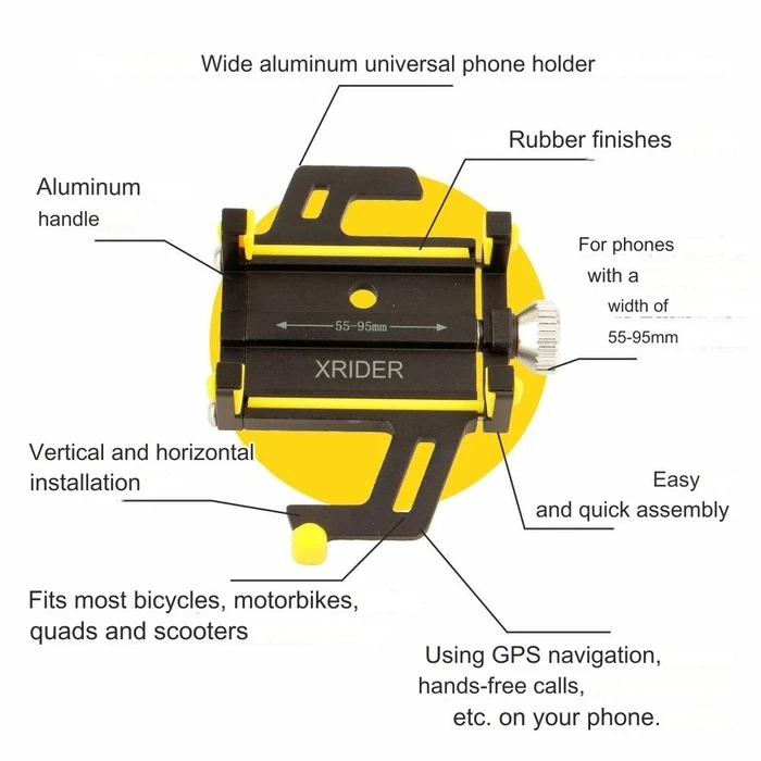 Βάση Στήριξης Ποδηλάτου Manta ALUMINUM UNIVERSAL PHONE HOLDER