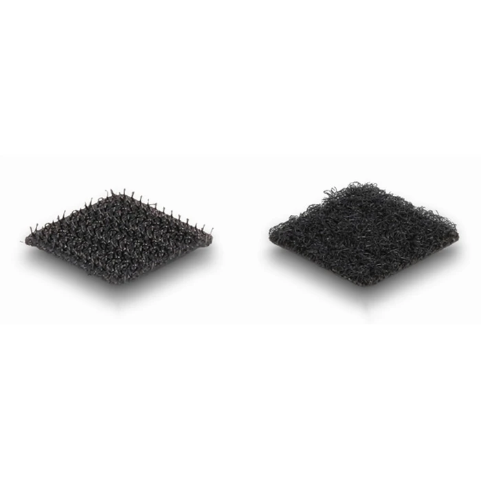Delock Αυτοκόλλητα Τύπου Velcro 19096, Τετράγωνα, 20mm, Μαύρο, 32 Ζεύγη