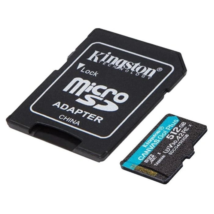 Κάρτα Μνήμης microSD Kingston SDCG4/512GB Canvas Go PLUS Class 10, UHS-I, U3, V30, A2