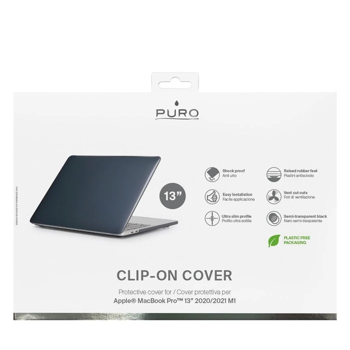 PURO Clip On Apple MacBook Pro 13 (M1 2020-2023) (black)