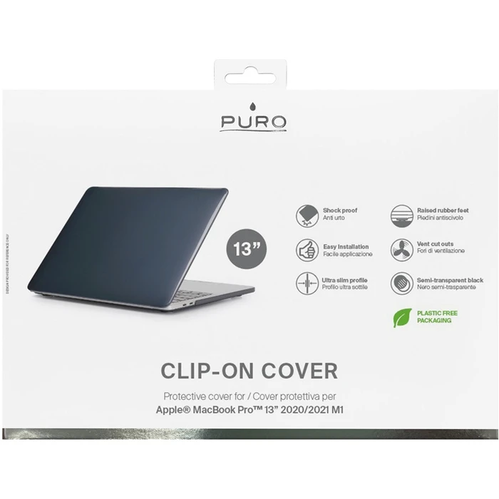 PURO Clip On Apple MacBook Pro 13 (M1 2020-2023) (black)