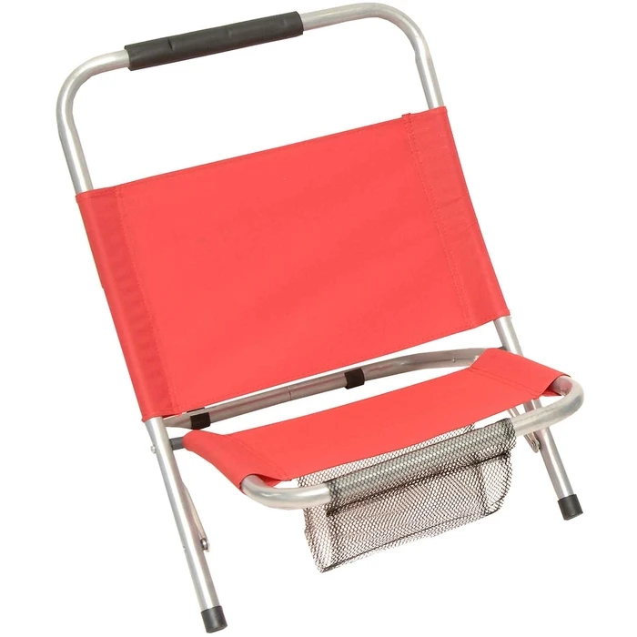 Velco Red Metal Beach Chair - Polyester 600D (SKU 142-4132-9)