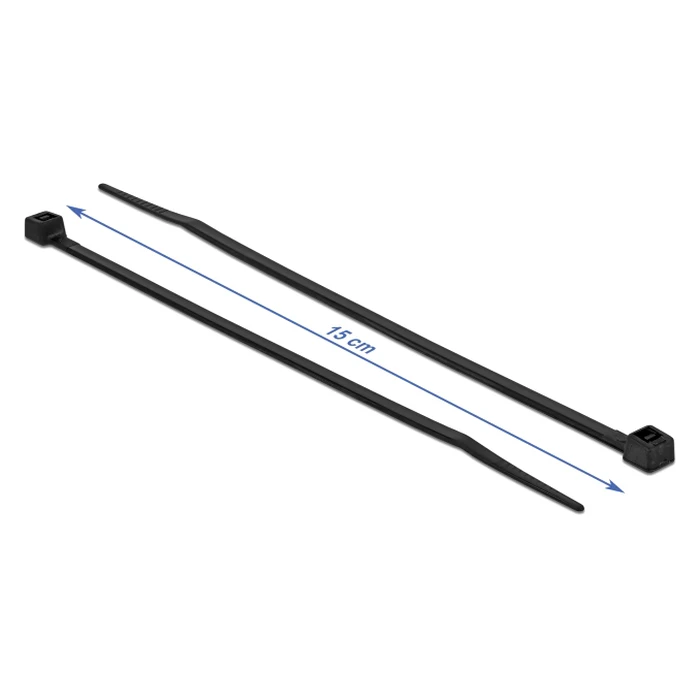 Δεματικά Καλωδίων Delock 19187, 150x3.6mm, μαύρα, 100τμχ