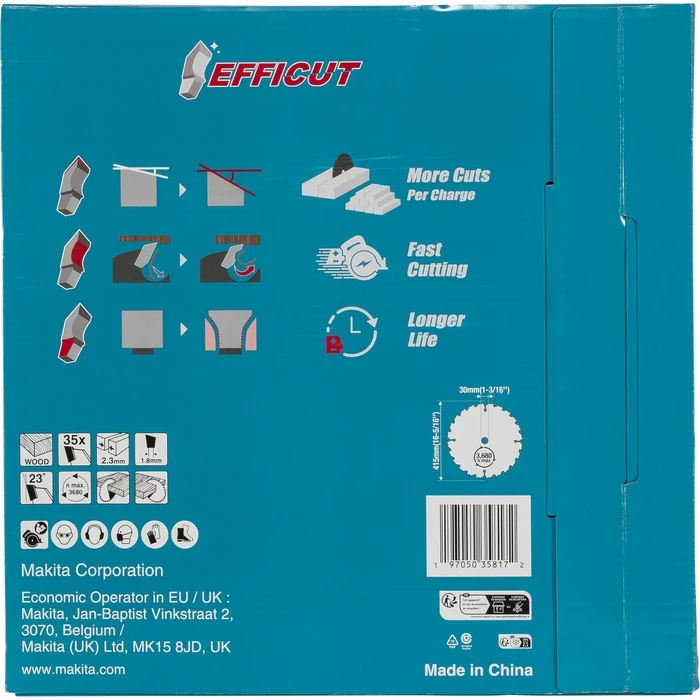 Makita E-24848 EFFICUT Circular TCT Saw Blade 415x2.3x30mm, 35T