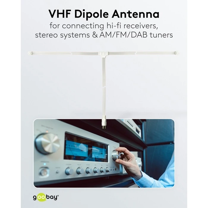 Goobay Radio Antenna DAB/FM/AM 1.75 m White