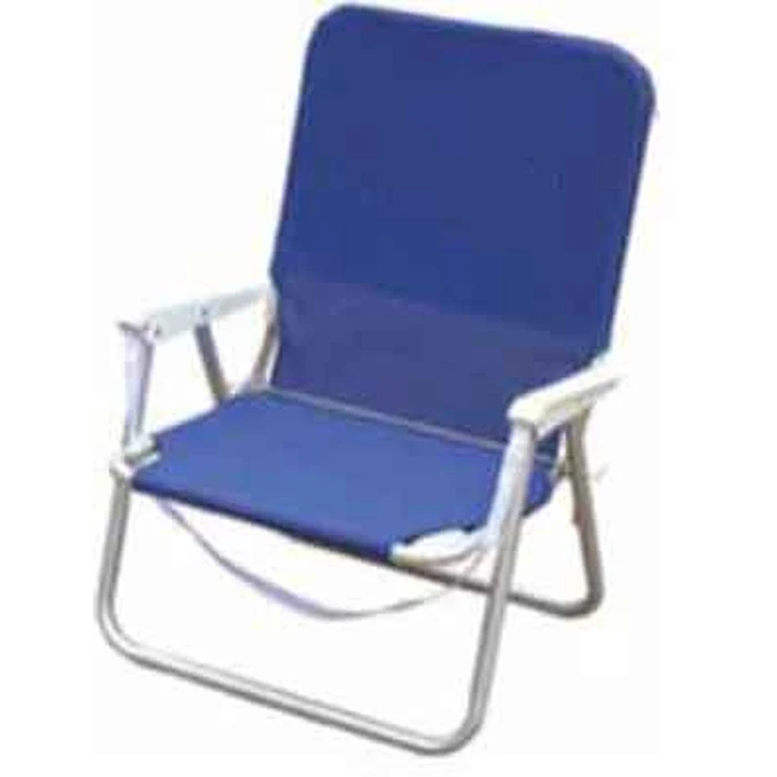 Blue Metal Beach Chair with Armrests - Textilene