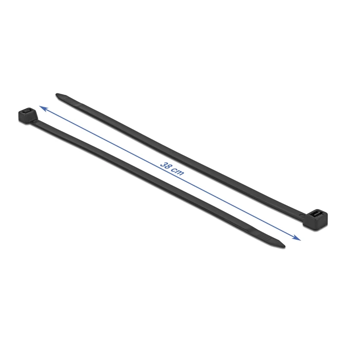 Δεματικά Καλωδίων Delock 19228, 380x7.6mm, μαύρα, 50τμχ