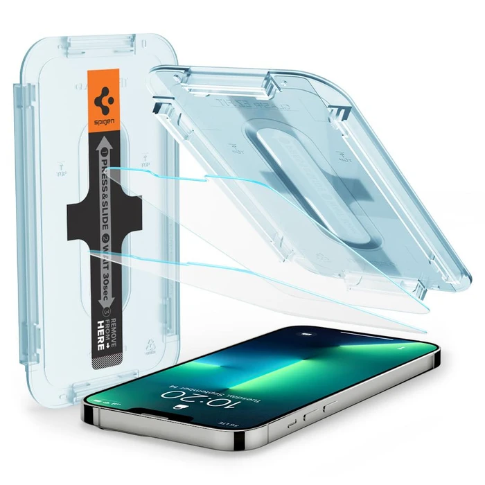 Spigen GLAS.tR ez Fit Apple iPhone 13 / 13 Pro / 14 / 16e / 17e [2 PACK]