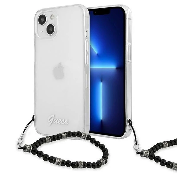 Guess GUHCP13SKPSBK Apple iPhone 13 mini Transparent hardcase Black Pearl