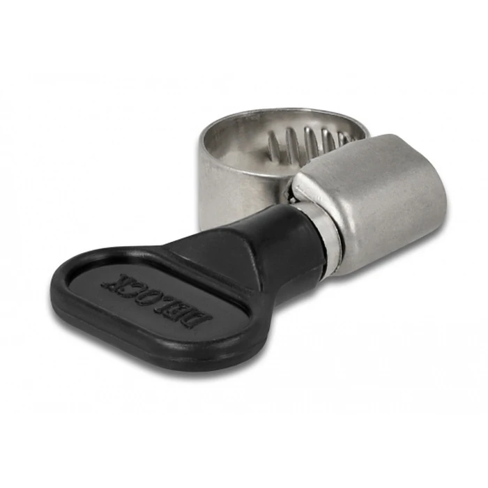 Σφιγκτήρας Delock λαστιχοσωλήνα με πεταλούδα 8-12mm, μαύρος, 10τμχ