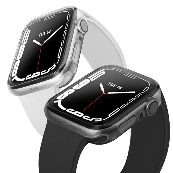 UNIQ Glase case Apple Watch 4/5/6/7/SE/8/9 40/41mm transparent-smoke/clear-smoke [2 PACK]