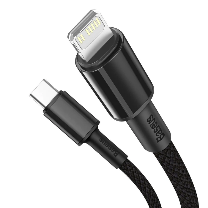 Καλώδιο USB-C Baseus σε Lightning High Density Braided, PD, 20W, 1m (Μαύρο)
