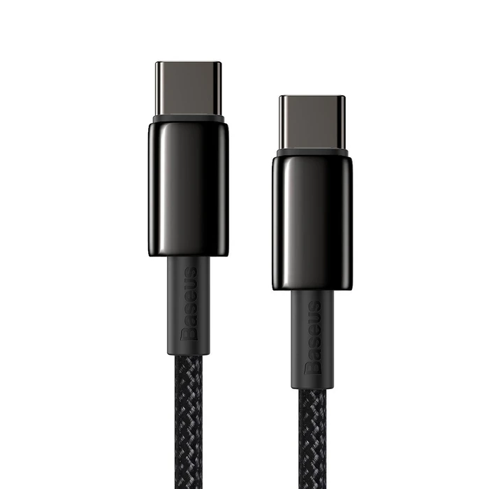 Καλώδιo USB Baseus Tungsten Gold Type-C to Type-C 100W 1m (black)