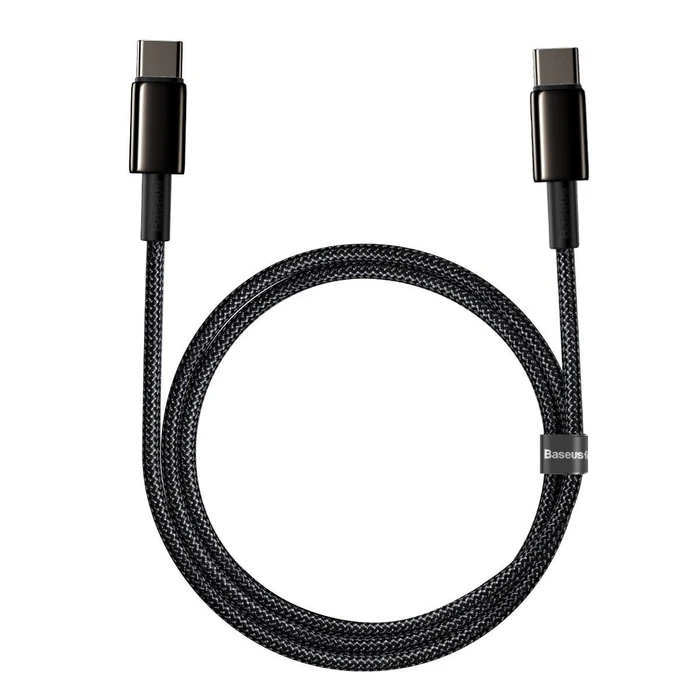 Καλώδιο USB-C to USB-C Baseus Tungsten Gold Type- Type- 100W 2m (black)