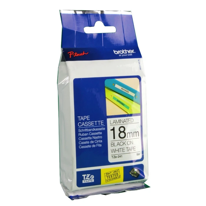 Ταινία Ετικετογράφου Brother TZeS241 18mm White/Black