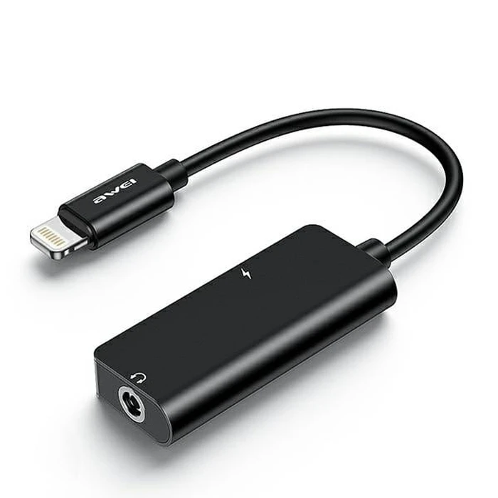 AWEI Adapter CL-121 Lightning-Lightning/ Jack 3.5 2w1 black
