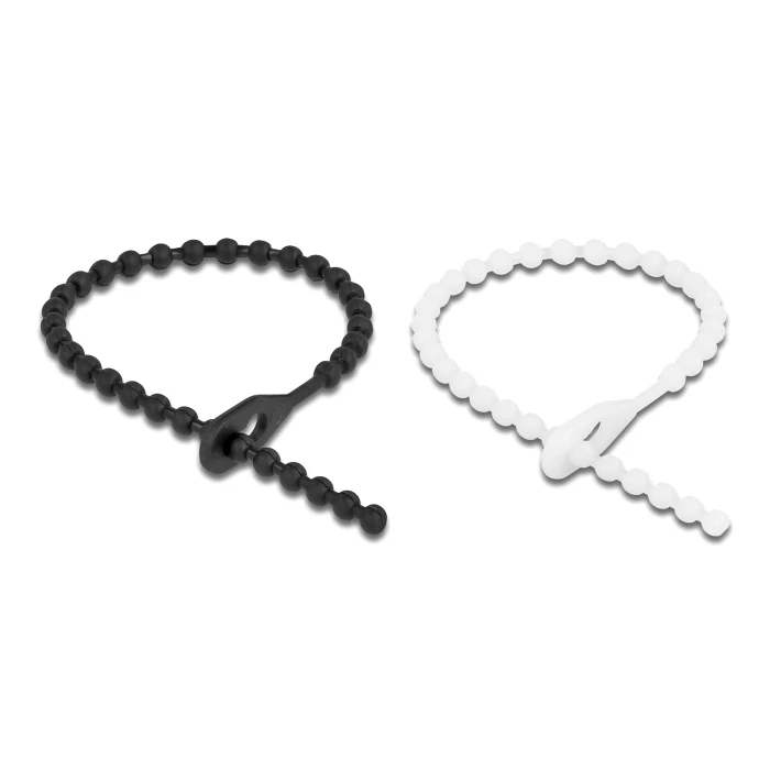 Δεματικά Καλωδίων Delock reusable 19506, 120x3.6mm, μαύρο-λευκό, 100τμχ