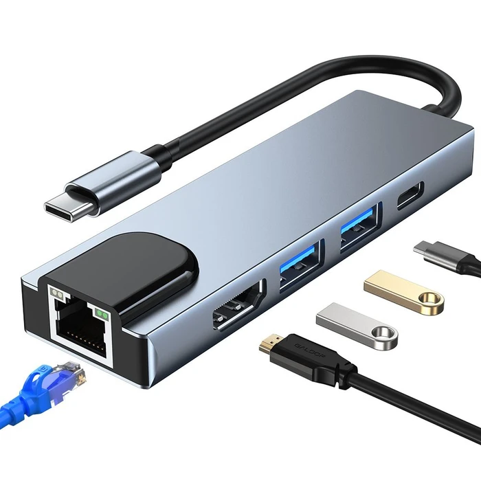 Hub 5in1 Tech-Protect V3 Gray