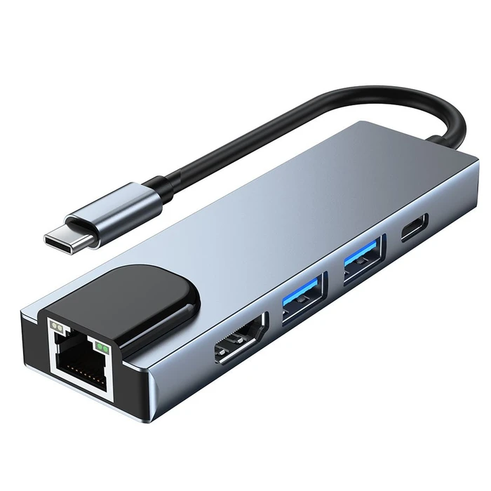 Hub 5in1 Tech-Protect V3 Gray