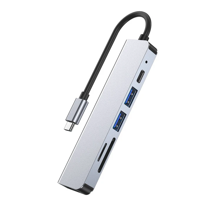 Hub 6in1 Tech-Protect V4 Gray