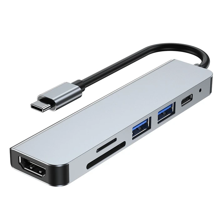 Hub 6in1 Tech-Protect V4 Gray