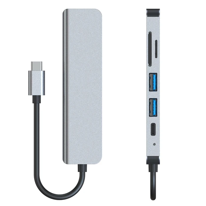 Hub 6in1 Tech-Protect V4 Gray