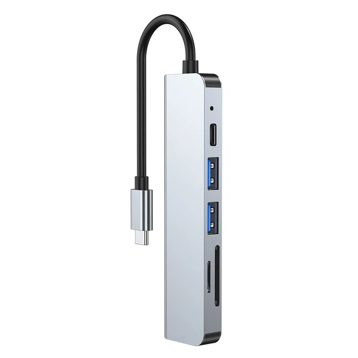 Hub 6in1 Tech-Protect V4 Gray