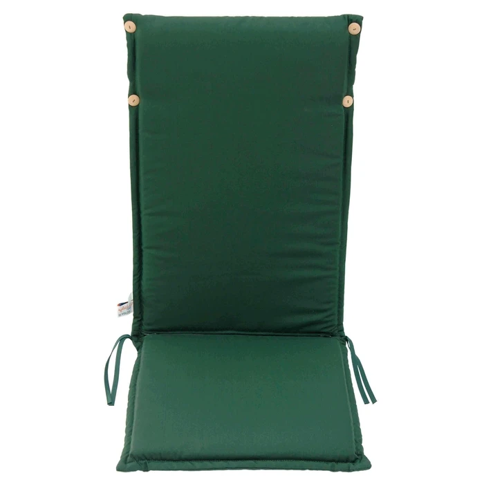Velco Double-sided Beige-Green Cushion for High-Back Chair (119x48x7 cm)