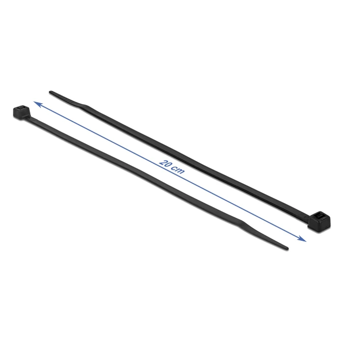 Δεματικά Καλωδίων Delock 19559, 200x4.8mm, μαύρα, 100τμχ