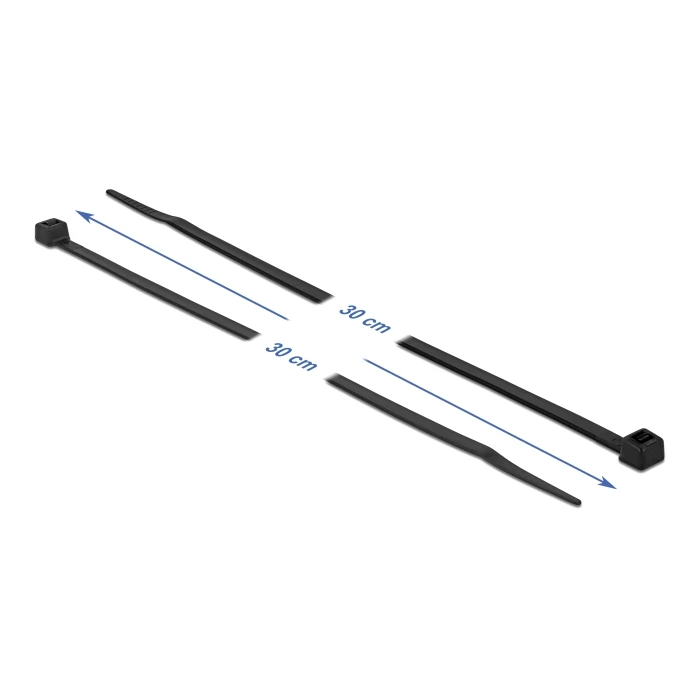 Δεματικά Καλωδίων Delock 19561, 300x4.8mm, μαύρα, 100τμχ