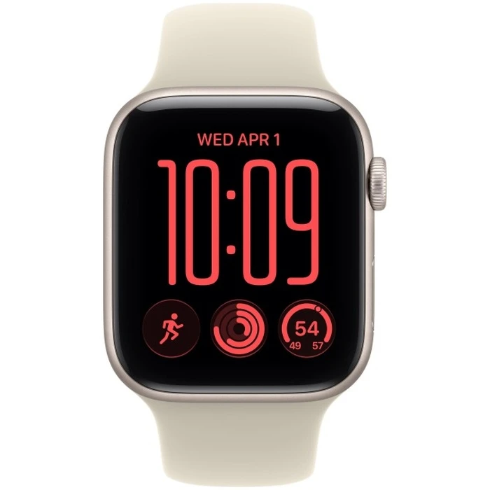 Apple Watch SE 3 Aluminium 40mm Αδιάβροχο με Παλμογράφο (Starlight Aluminium Case με Sand Sport Band - S/M)