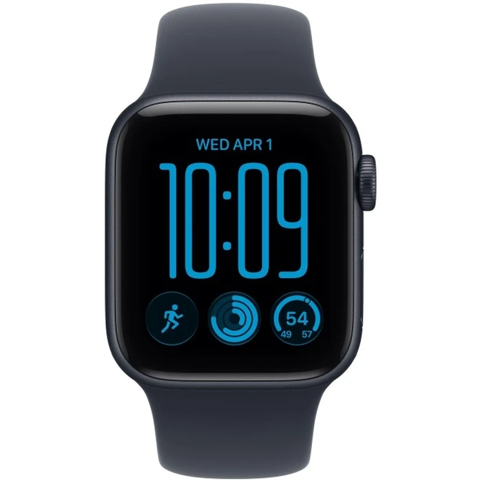 Apple Watch SE 3 Aluminium 40mm Αδιάβροχο με Παλμογράφο (Midnight Aluminium Case με Navy Blue Sport Band - M/L)