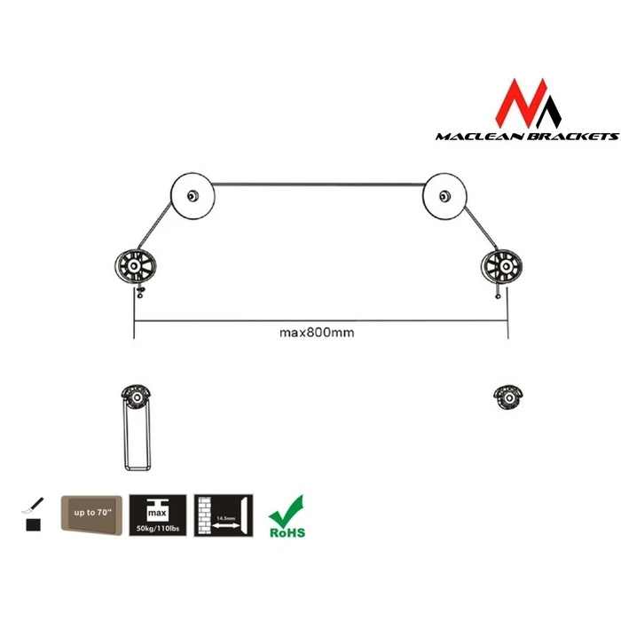 Βάση Τηλεόρασης Maclean MC-557B LCD Bracket 